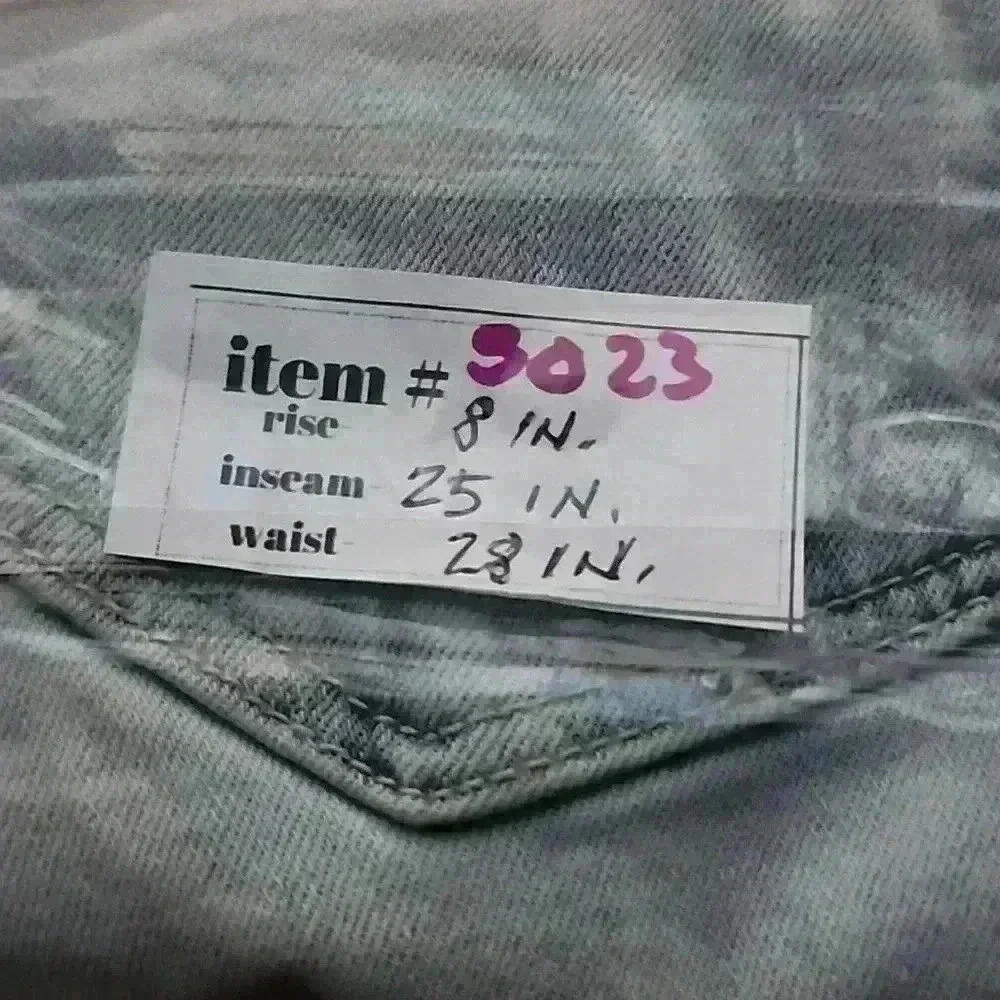 P5023 zara basic z1975 denim acid wash light wash jeans size 28 raw hem - Picture 7 of 7
